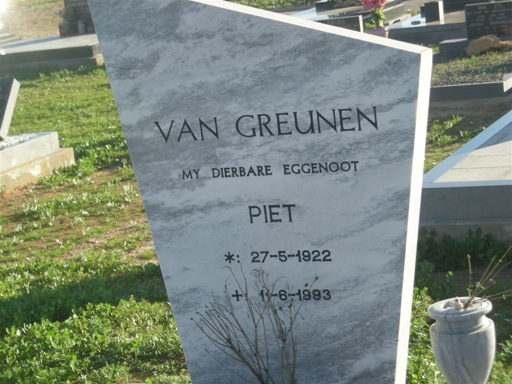 GREUNEN Piet, van 1922-1993