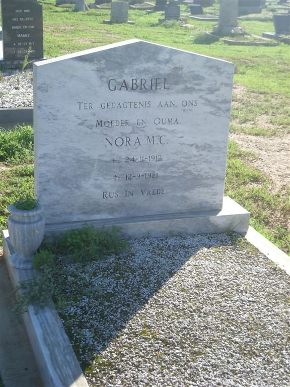 GABRIEL Nora M.C. 1912-1981