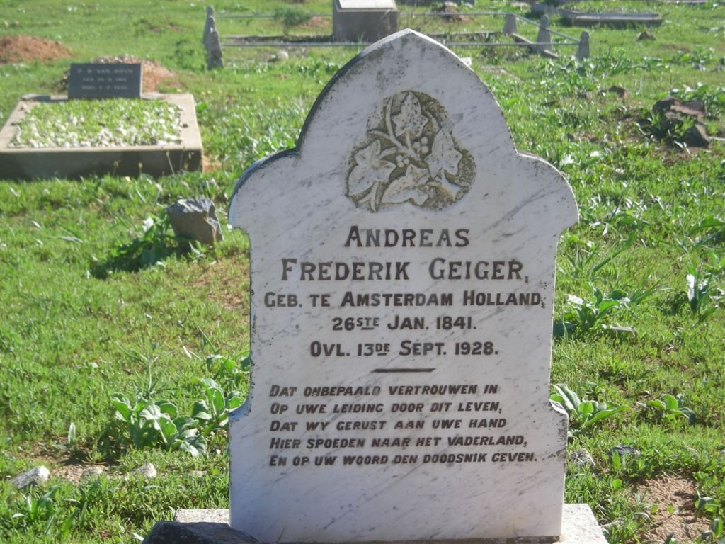 GEIGER Andreas Frederik 1841-1928