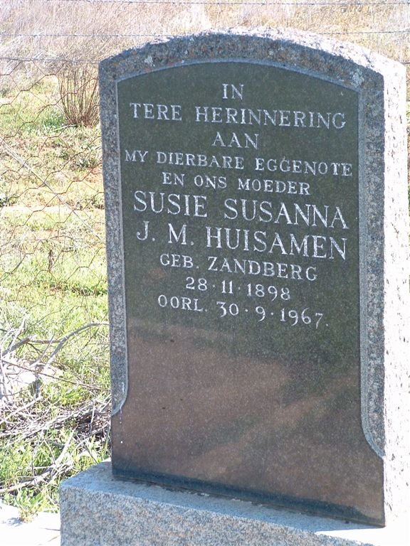 HUISAMEN Susanna J.M. nee ZANDBERG 1898-1967