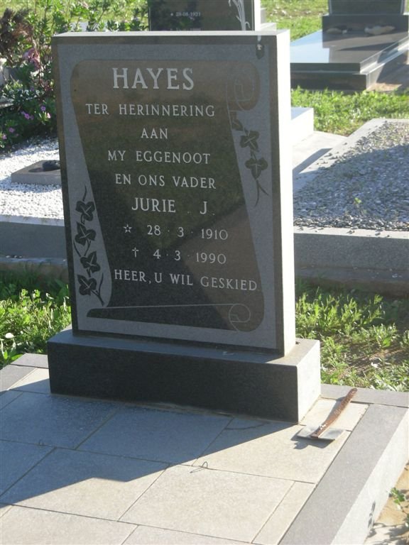 HAYES Jurie J. 1910-1990