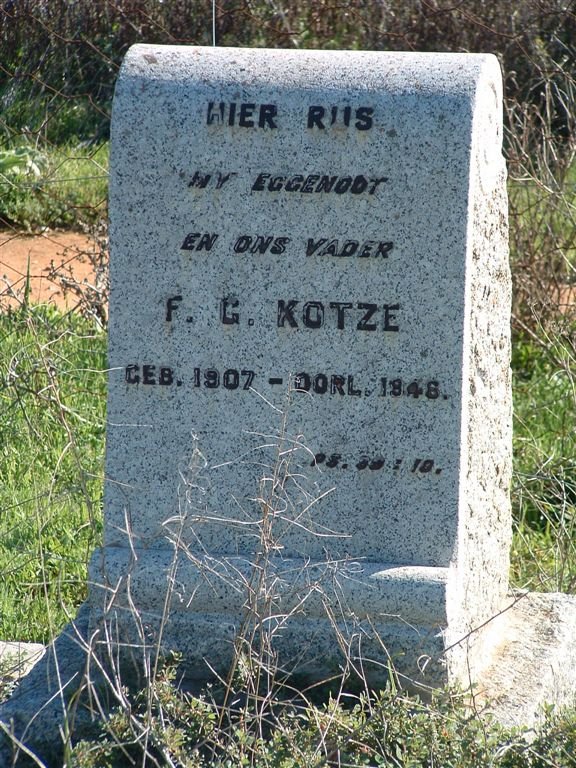 KOTZE F.G. 1907-1946