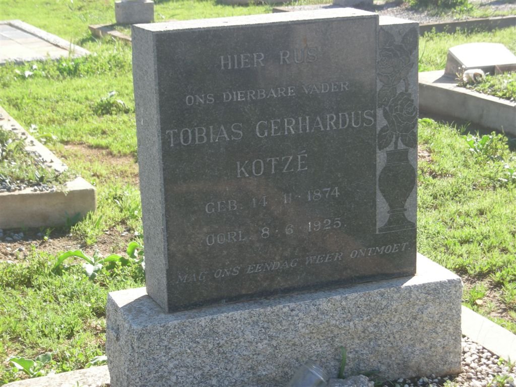 KOTZE Tobias Gerhardus 1874-1925