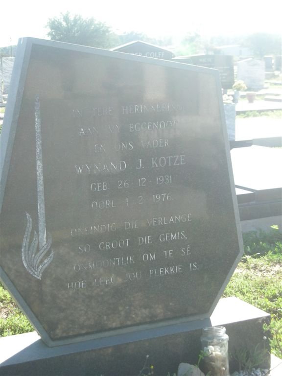 KOTZE Wynand J. 1931-1976
