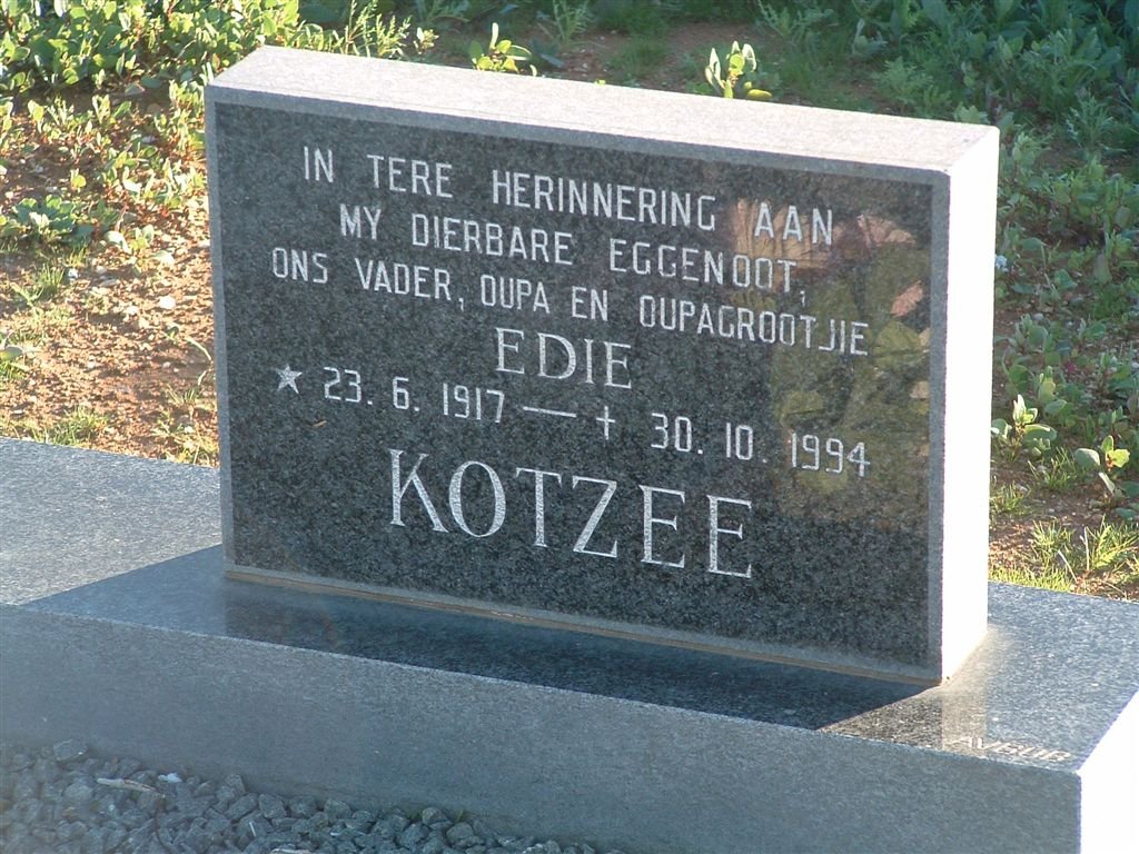 KOTZEE Edie 1917-1994