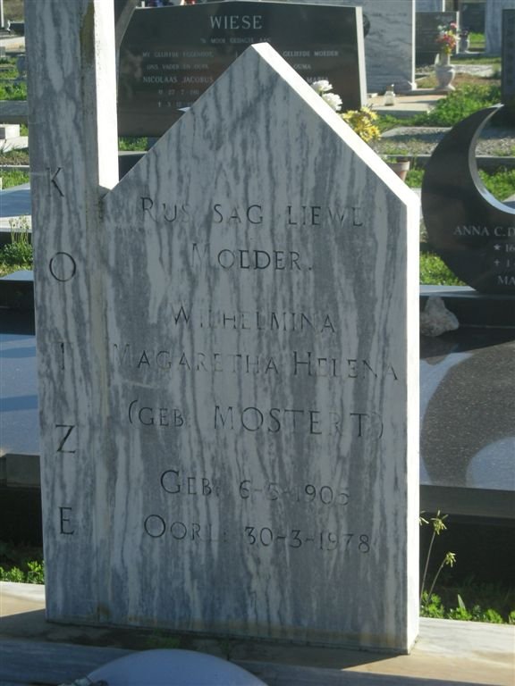 KOTZE Margaretha Helena nee MOSTERT 1905-1978