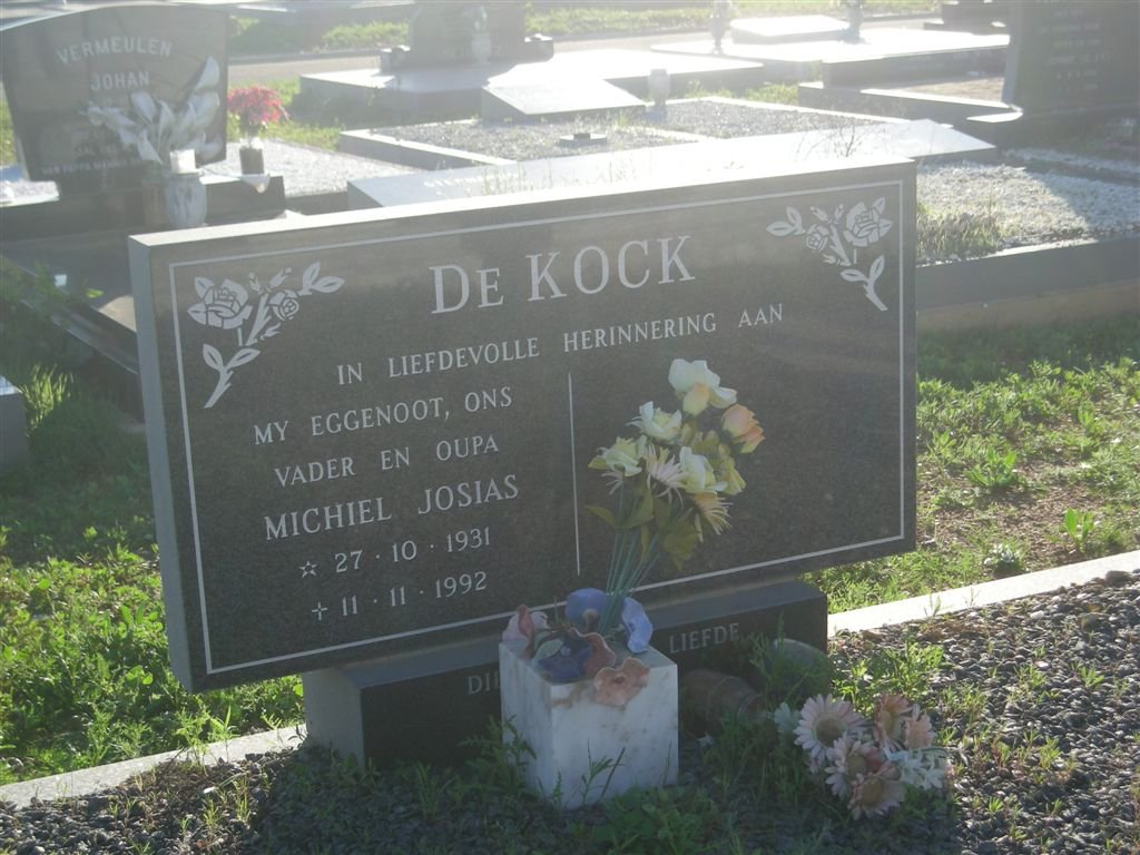 KOCK Michiel Josias, de 1931-1992