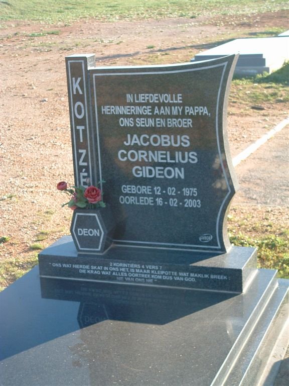 KOTZE Jacobus Cornelius Gideon 1975-2003