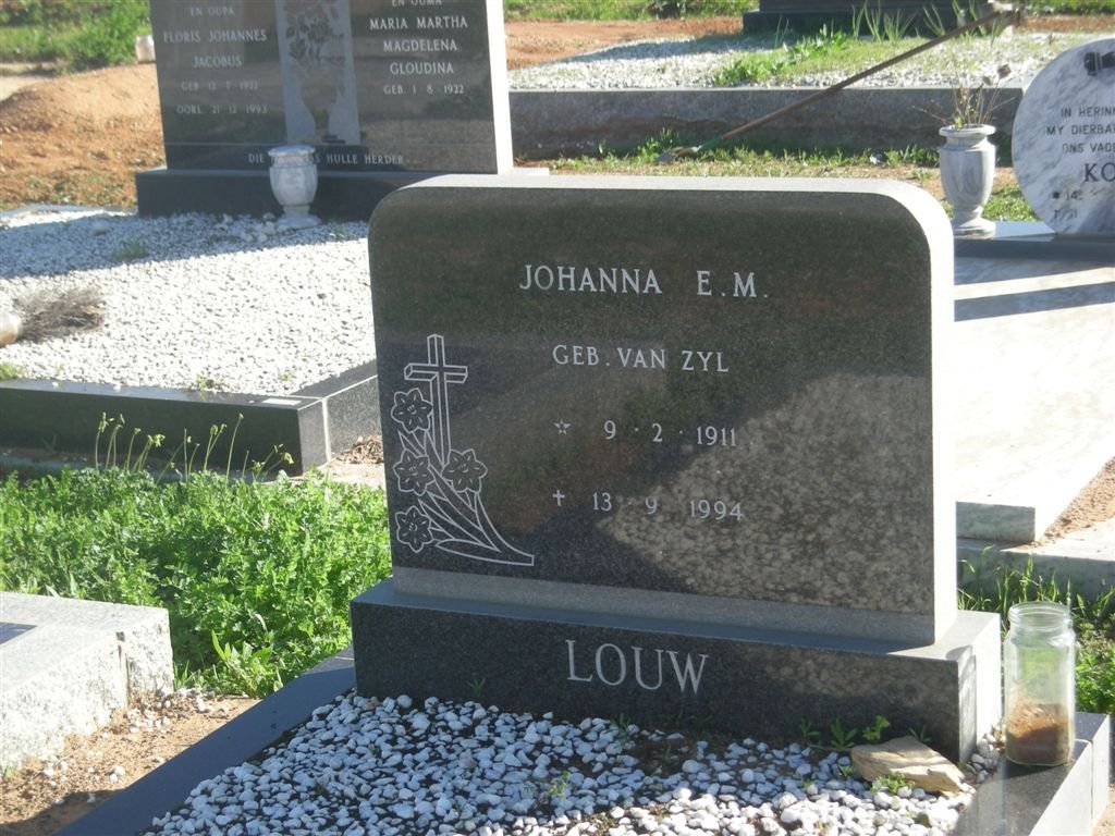 LOUW Johanna E.M. nee VAN ZYL 1911-1994