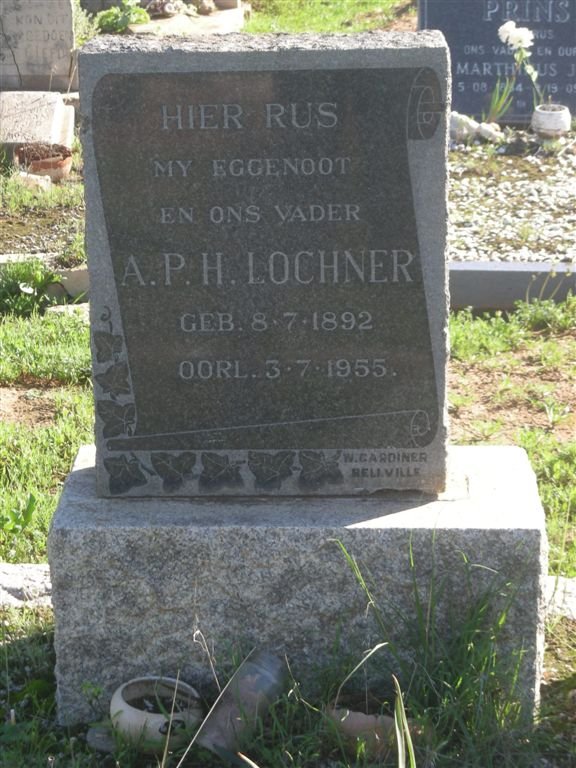 LOCHNER A.P.H. 1892-1955