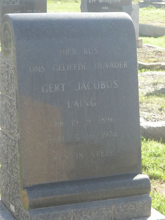 LAING Gert Jacobus 1896-1974