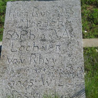 LOCHNER Sophia A.A. nee VAN RHYN 18??-1947_1