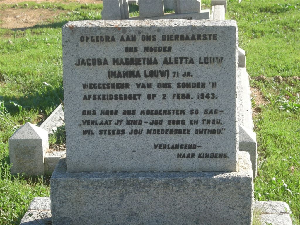 LOUW Jacoba Magrietha Aletta -1943