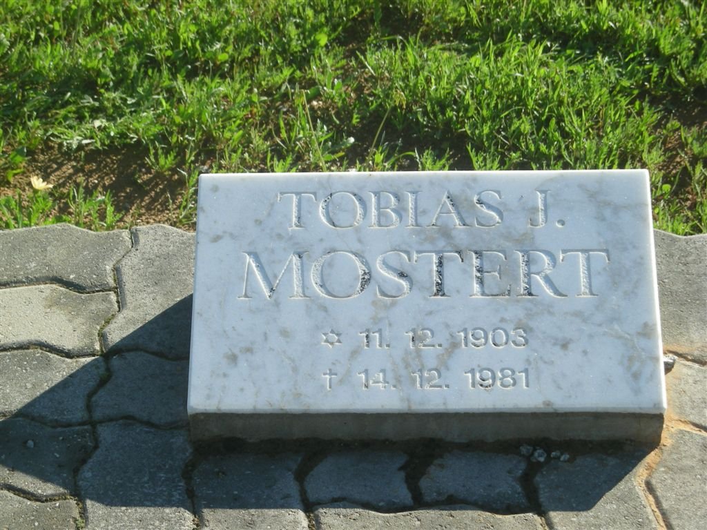 MOSTERT Tobias J. 1908-1981