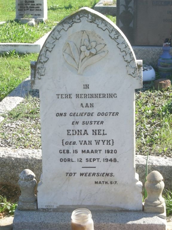 NEL Edna nee VAN WYK 1920-1948