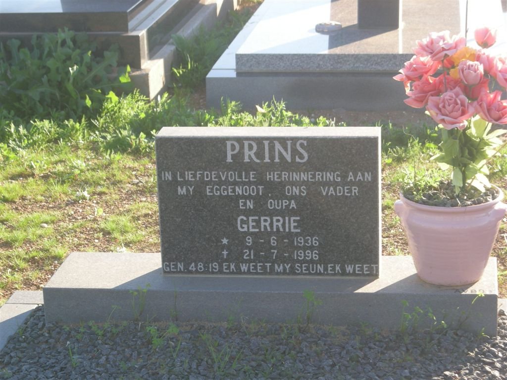 PRINS Gerrie 1936-1996