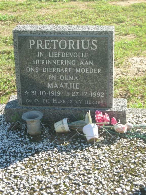 PRETORIUS Maatjie 1919-1992