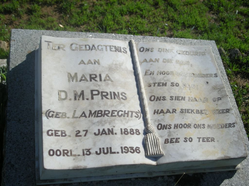 PRINS Maria D.M. nee LAMBRECHTS 1888-1936