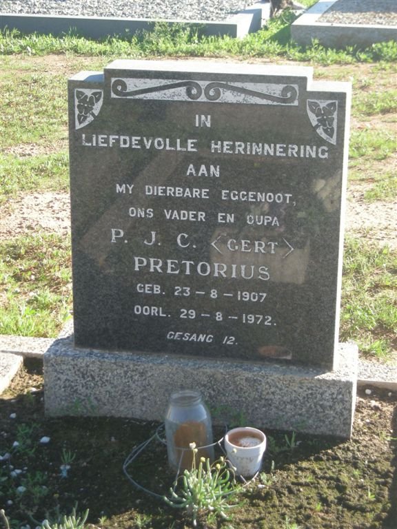PRETORIUS P.J.C. 1907-1972