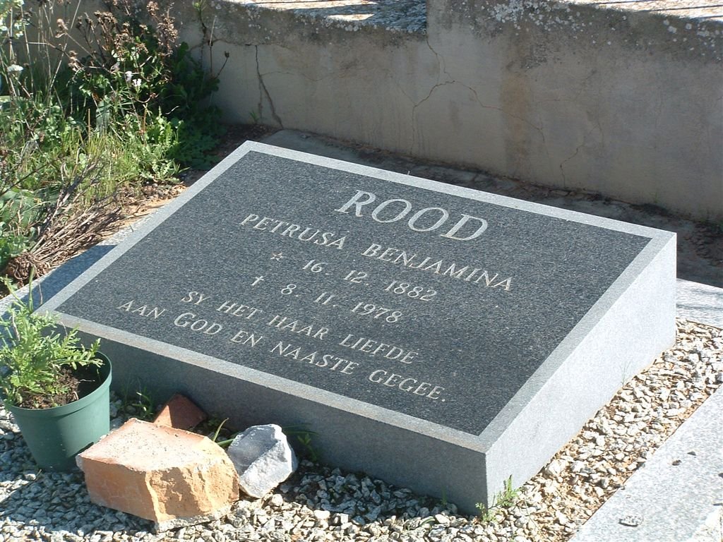 ROOD Petrusa Benjamina 1882-1978