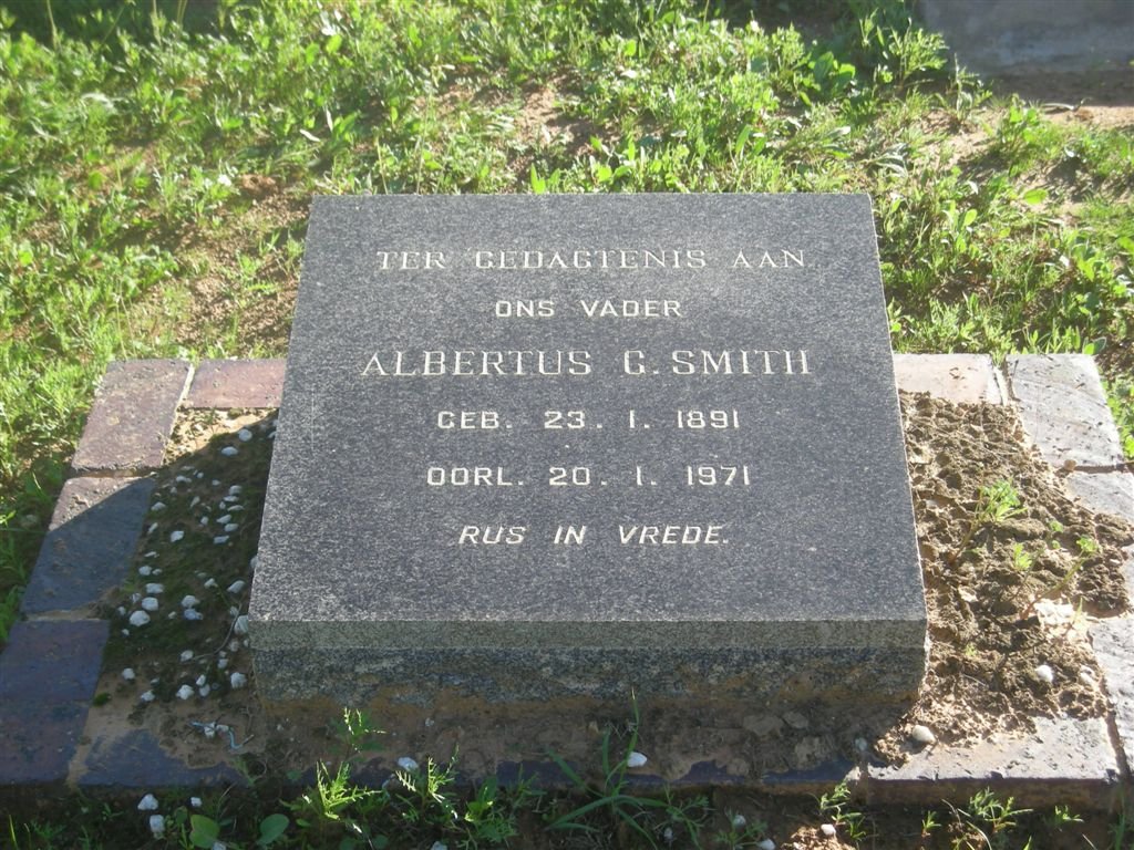 SMITH Albertus G. 1891-1971