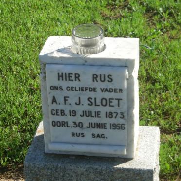 SLOET A.F.J. 1873-1956