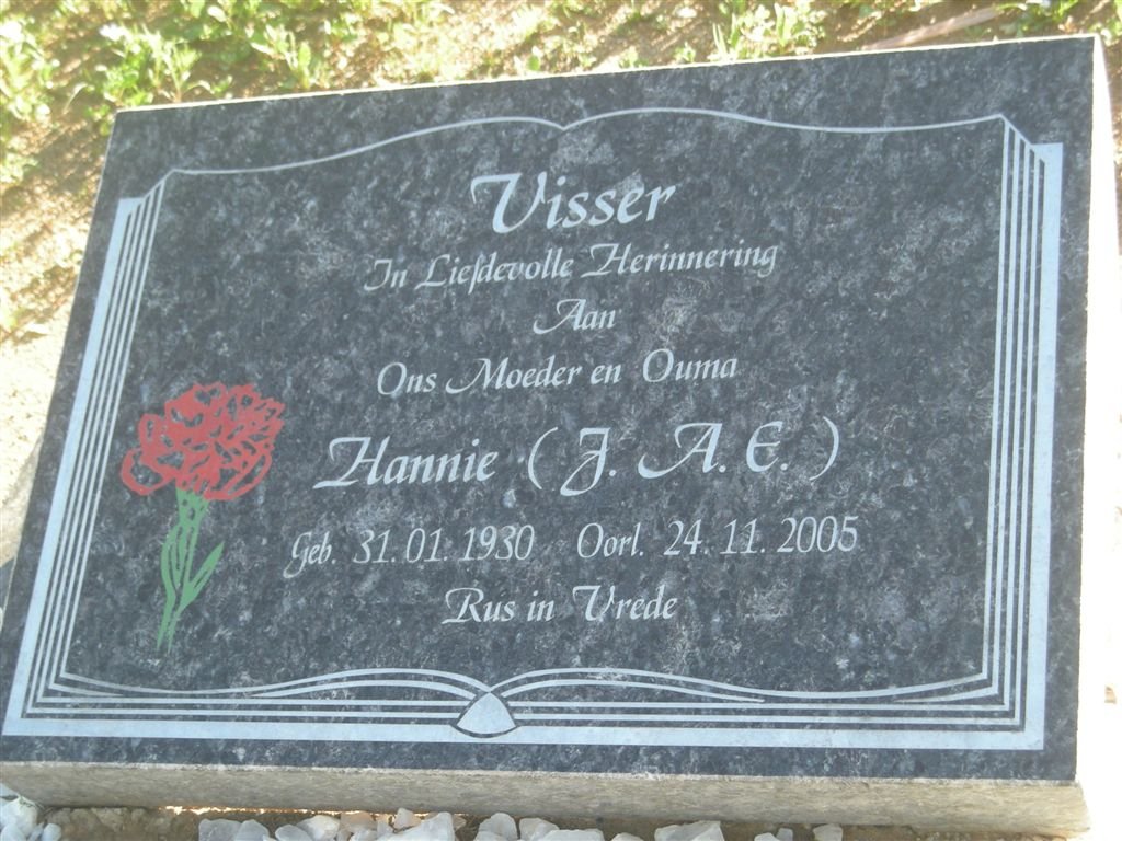 VISSER J.A.E. 1930-2005