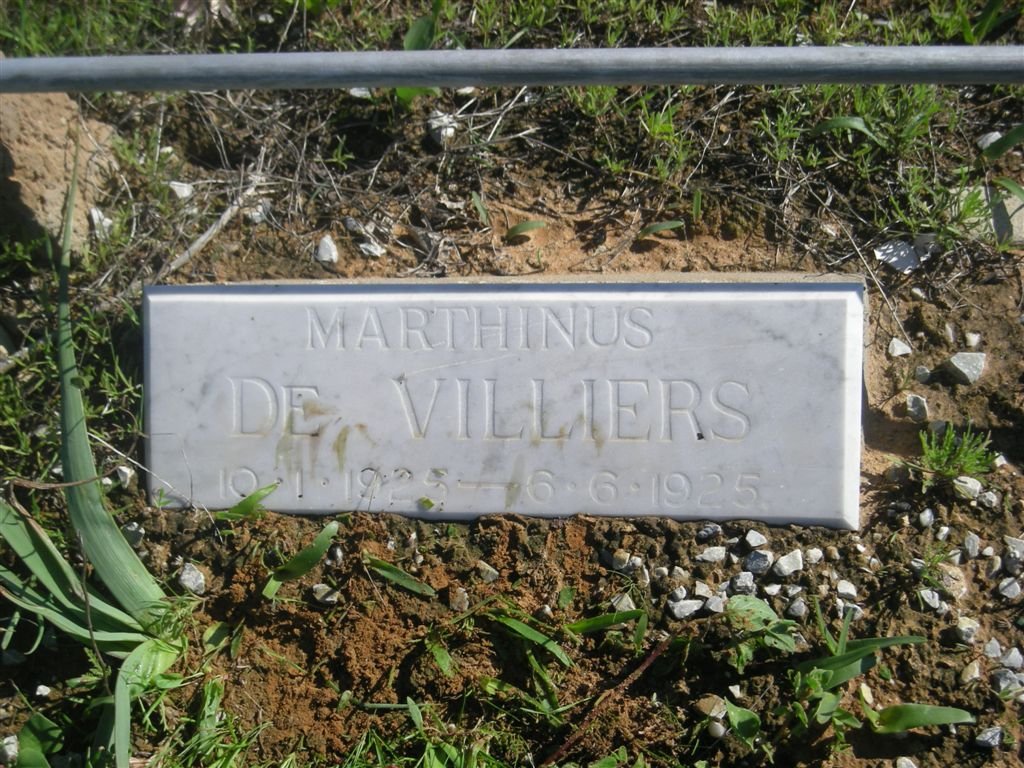 VILLIERS Marthinus, de 1925-1925