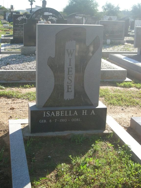 WIESE Isabella H.A. 1910-