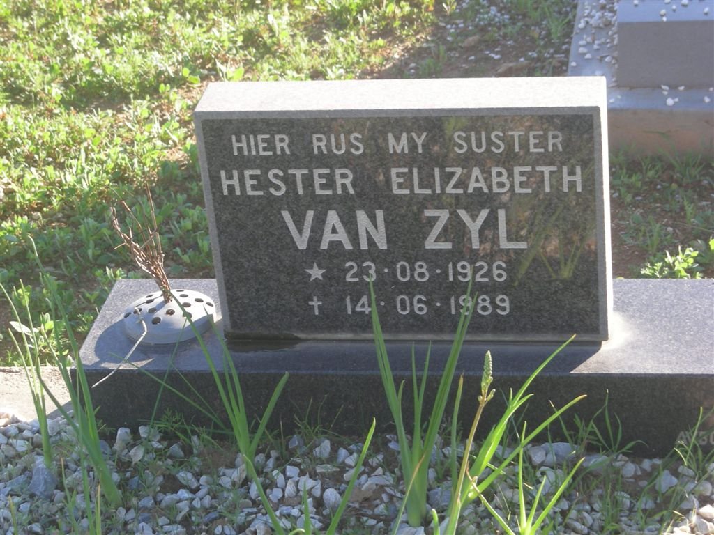 ZYL Hester Elizabeth, van 1926-1989