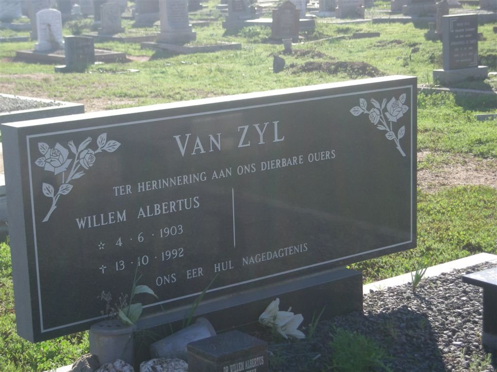 ZYL Willem Albertus, van 1903-1992