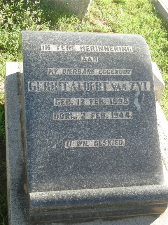 ZYL Gerrit Aldert, van  1898-1944