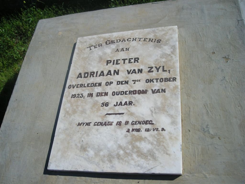 ZYL Pieter Adriaan, van -1923