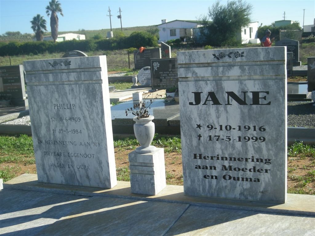 ? Phillip 1909-1984 &amp; Jane 1916-1999