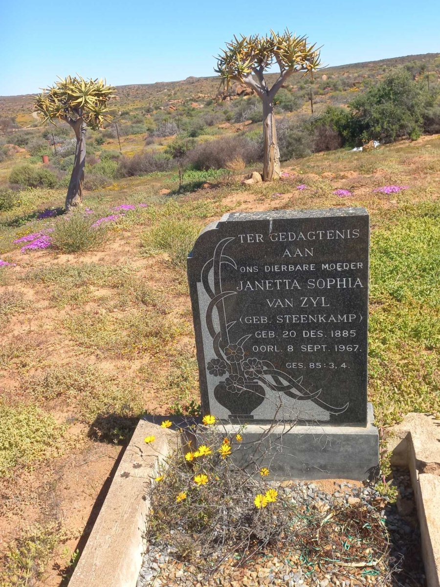 ZYL Janetta Sophia, van nee STEENKAMP 1885-1967