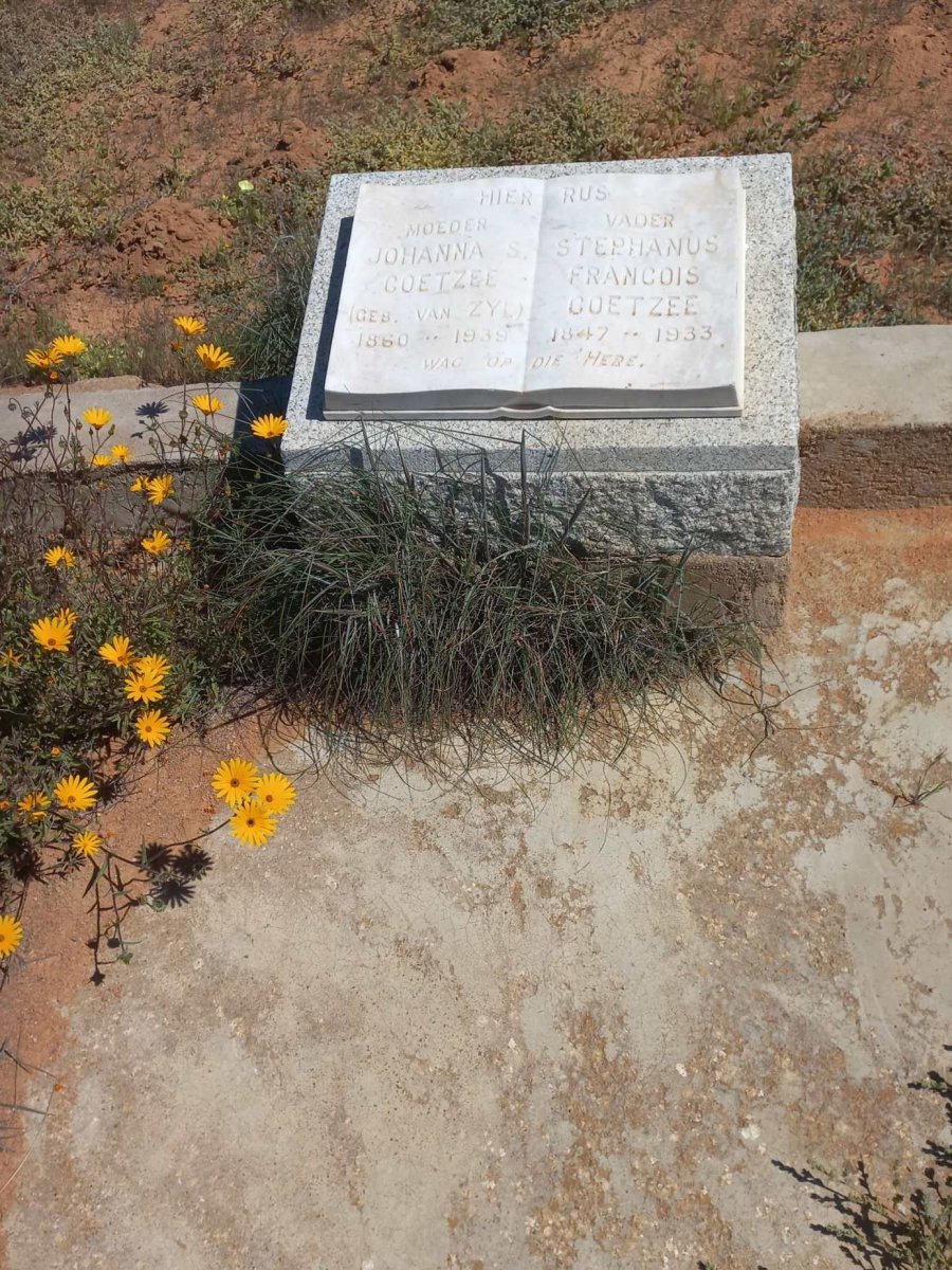 COETZEE Stephanus Francois 1847-1933 &amp; Johanna S. VAN ZYL 1860-1939