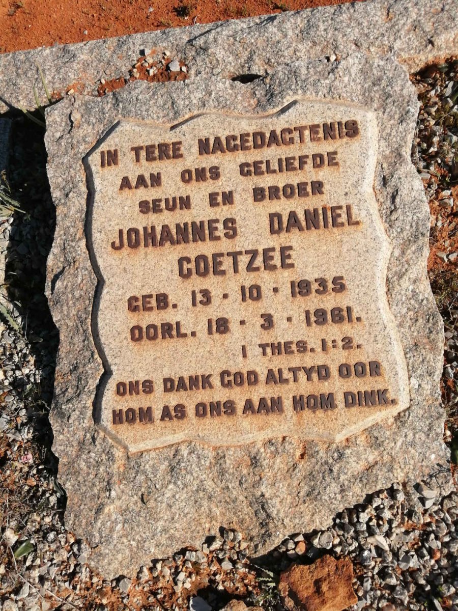 COETZEE Johannes Daniel 1935-1961