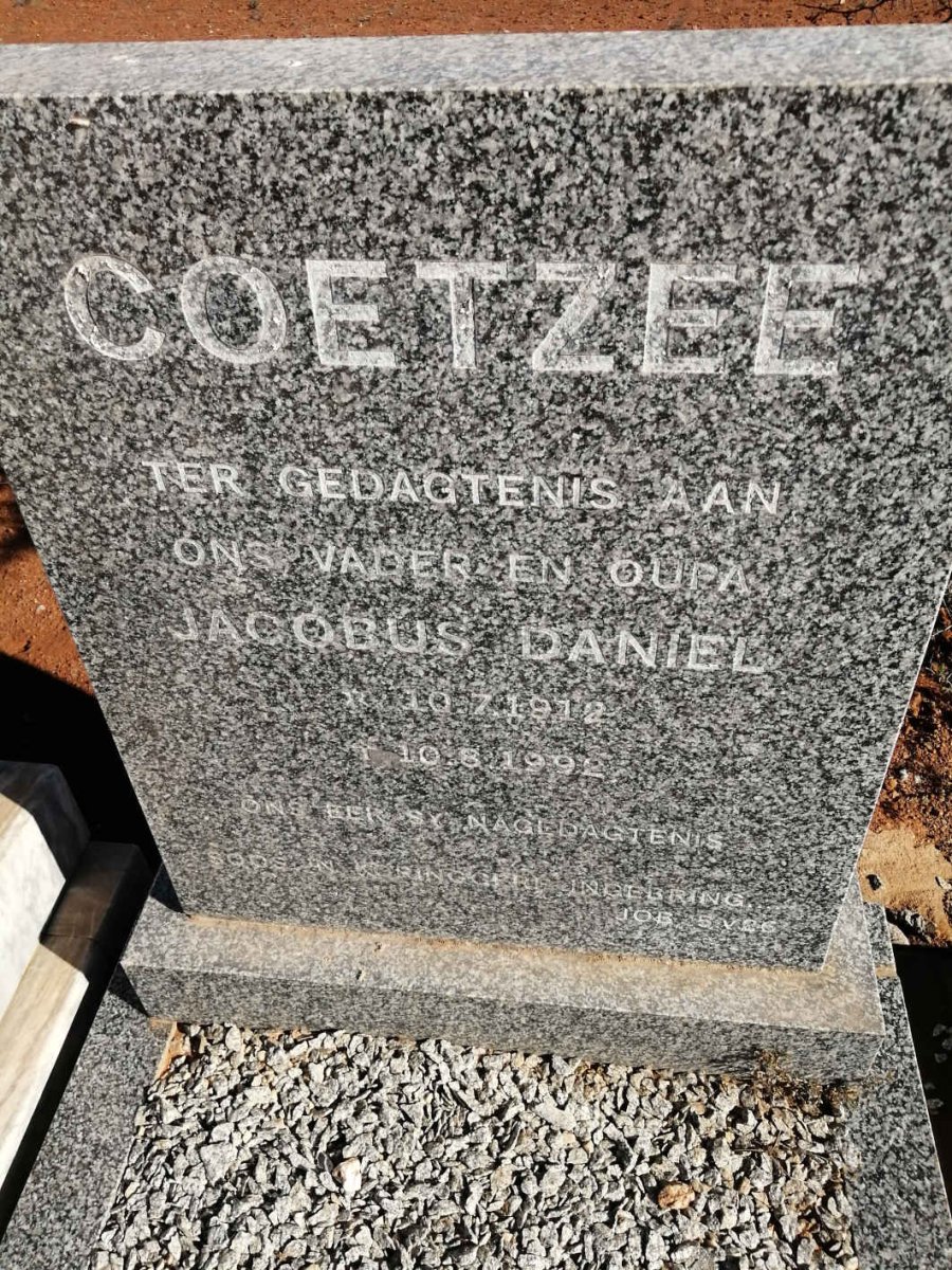 COETZEE Jacobus Daniel 1912-1992