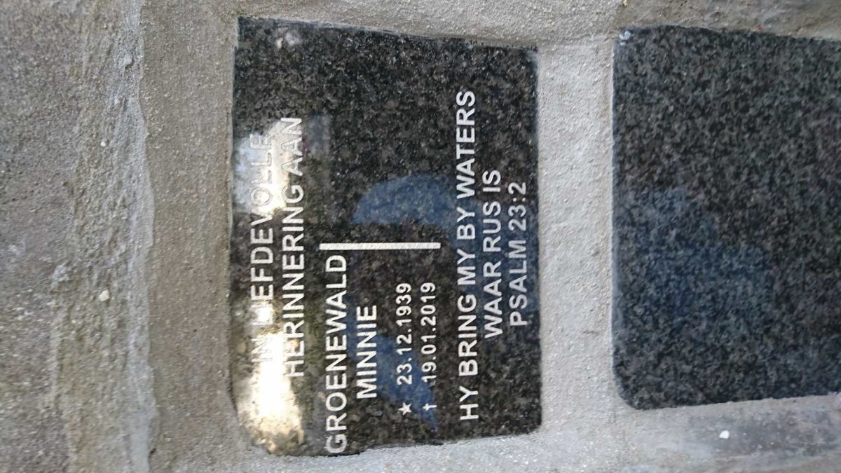 GROENEWALD Minnie 1939-2019