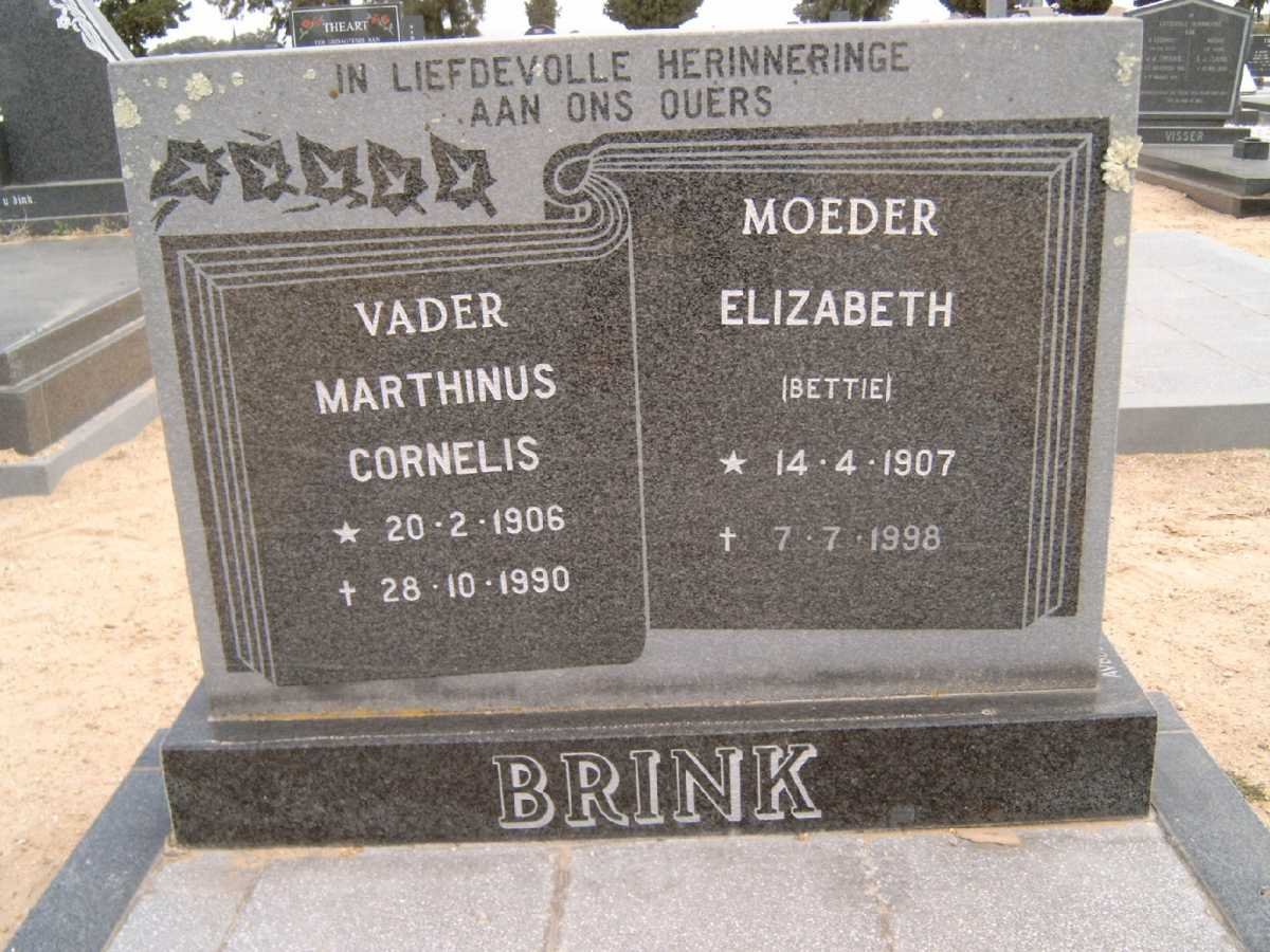 BRINK Marthinus Cornelis 1906-1990 &amp; Elizabeth 1907-1998