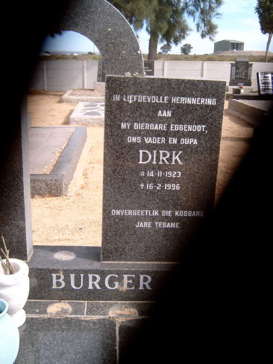 BURGER Dirk 1923-1996