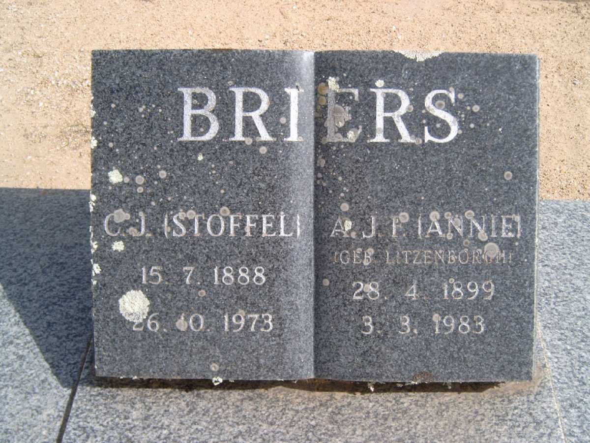 BRIERS C.J. 1888-1973 &amp; A.J.F. LITZENBORGH 1899-1983