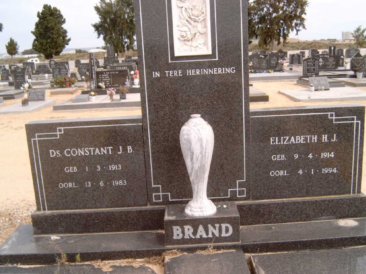 BRAND Constant J.B. 1913-1983 &amp; Elizabeth H.J. 1914-1994