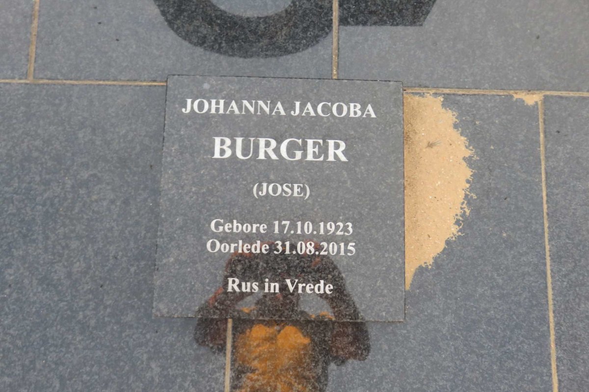BURGER Johanna Jacoba 1923-2015