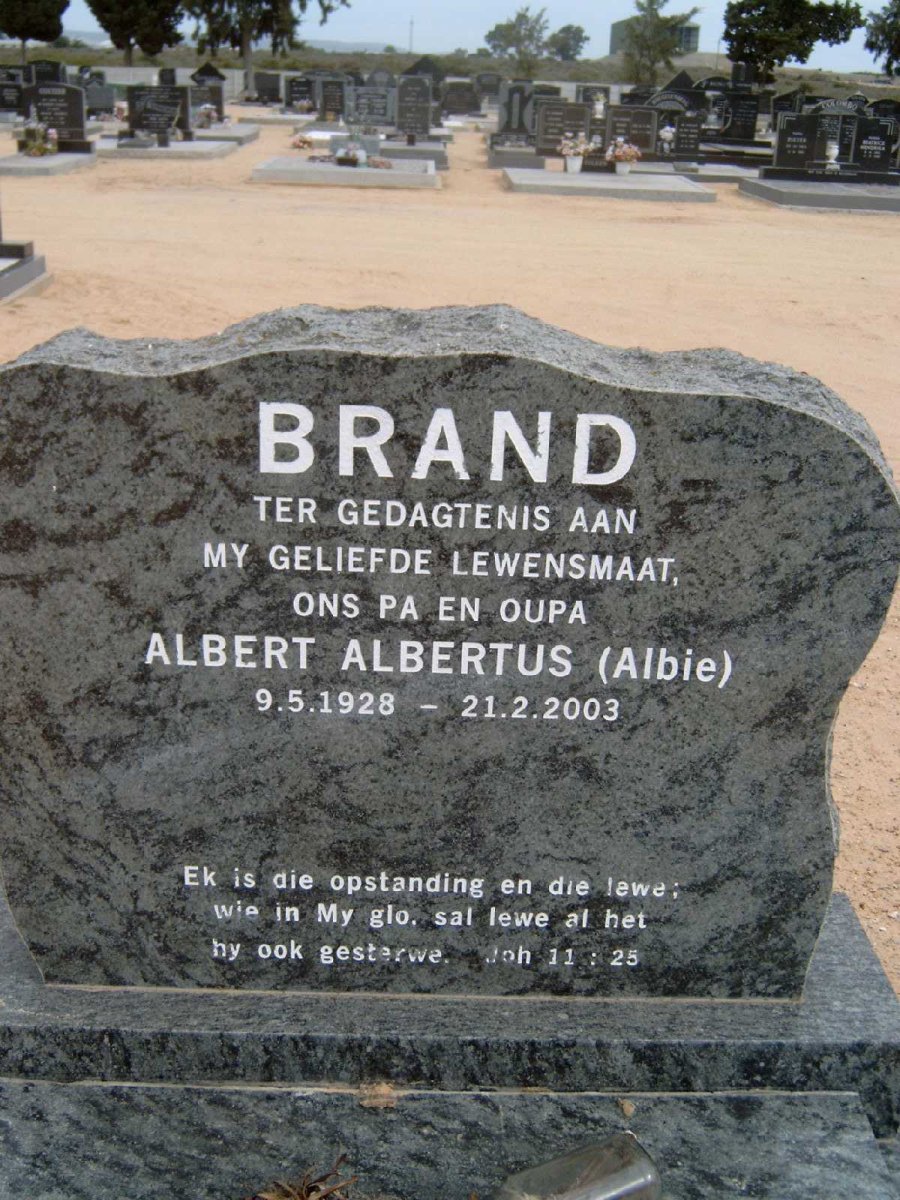 BRAND Albert Albertus 1928-2003