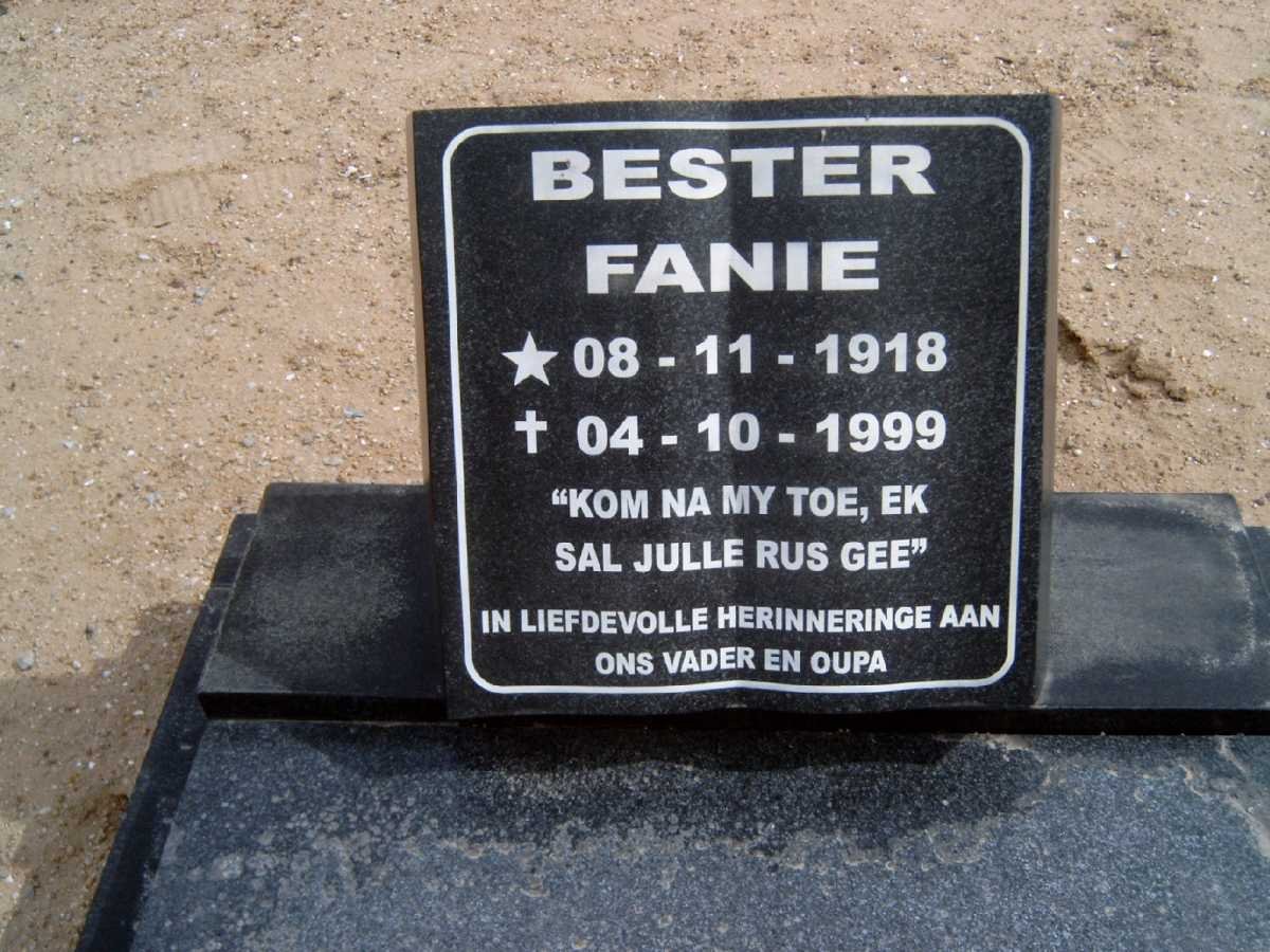 BESTER Fanie 1918-1999