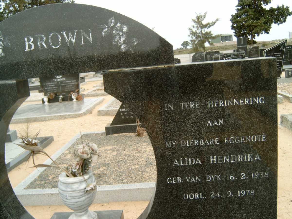 BROWN Alida Hendrika nee VAN DYK 1938-1978