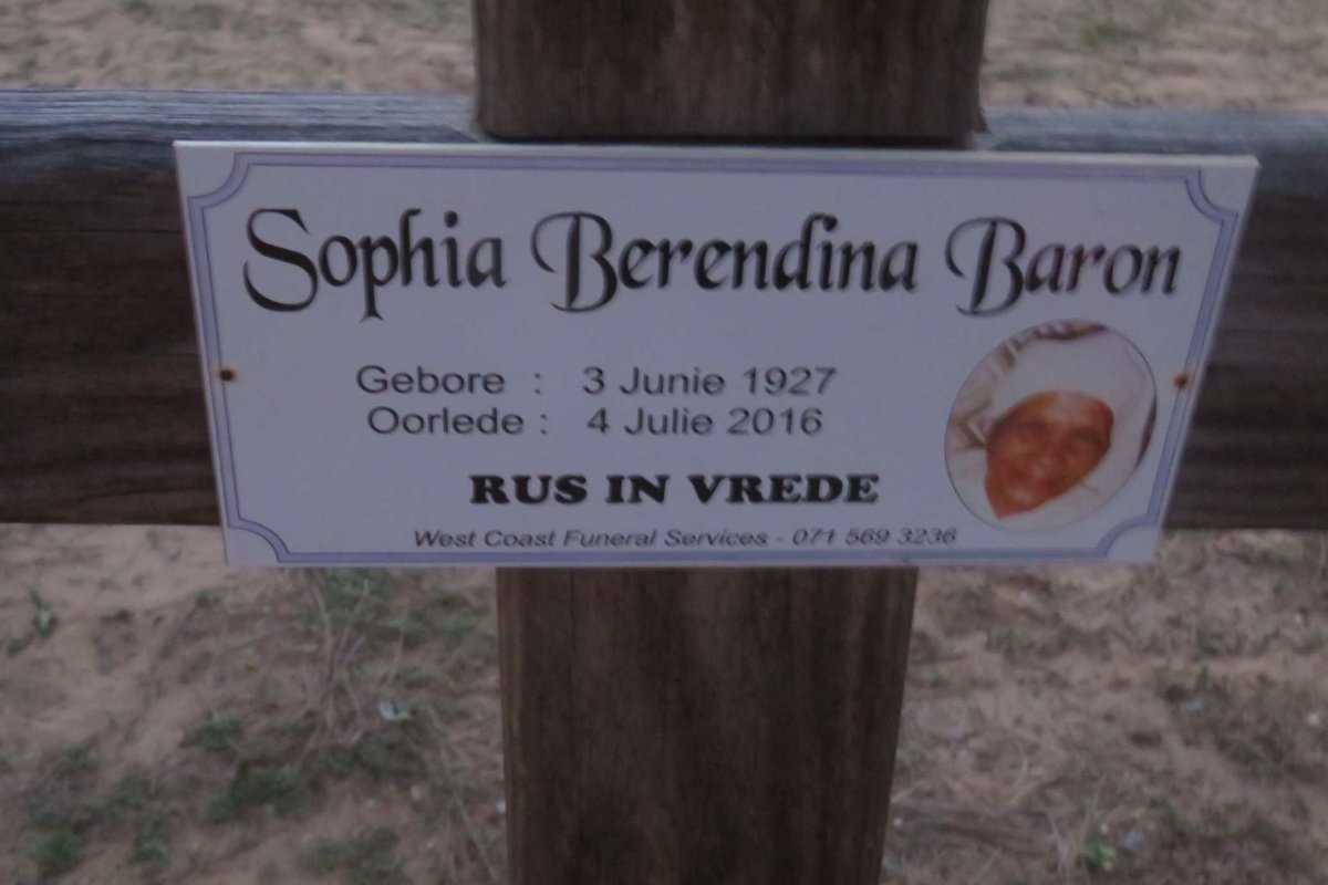 BARON Sophia Berendina 1927-2016