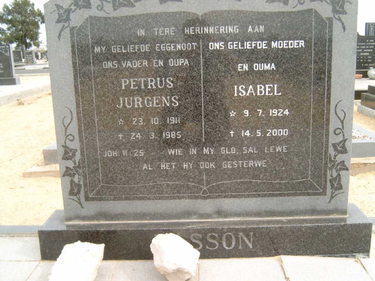 BASSON Petrus Jurgens 1911-1985 &amp; Isabel 1924-2000