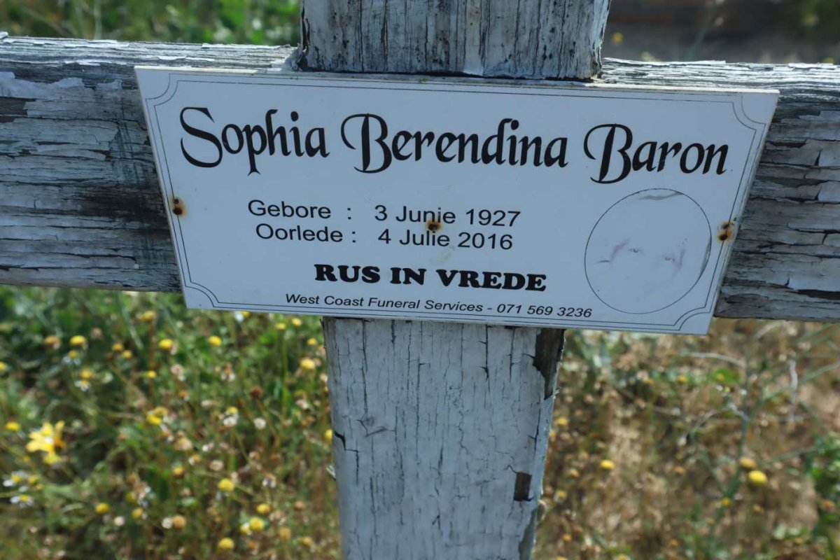 BARON Sophia Berendina 1927-2016